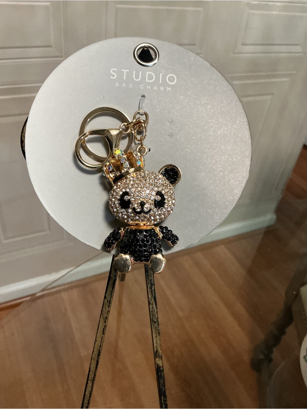 Panda Rhinestone Keychain Bling Purse Charm Panda Keychain Cute Keychain